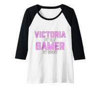 Donna Costume di Halloween per Bambina Victoria Gamer Gen Z Gaming Victorias Maglia con Maniche Raglan