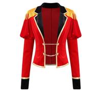Donna Costume Direttore Carnevale Domatrice Da Domatore Di Circo Rosso S