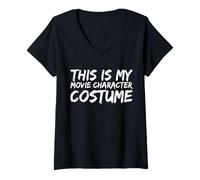 Donna Costume divertente per Halloween con personaggio del film This Is My Maglietta con Collo a V