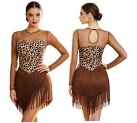 Donna Costume Indiano Da Delle Caverne Indiana Nativa Cavernicolo Marrone S