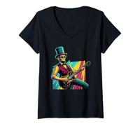 Donna Costume retrò da Abraham Lincoln per Bambini Ragazzi Uomini Storia Maglietta con Collo a V