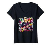 Donna Costume retrò Winston Churchill Camicia per Bambini Ragazzi Uomini Rock Maglietta con Collo a V