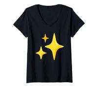 Donna Costume Sparkles Maglietta con Collo a V