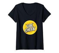 Donna Costume Yellow Vibe Check Statement Maglietta con Collo a V