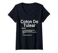 Donna Coton De Tulear Dog Breed Definition Cute Puppy De Tulear Maglietta con Collo a V