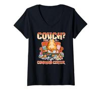 Donna Couch? i call it command center Maglietta con Collo a V