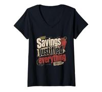 Donna Couponing Coupon Couponer Savings Justified Everything Maglietta con Collo a V