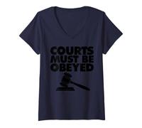 Donna Courts Must be Obeyed Maglietta con Collo a V