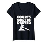 Donna Courts Must be Obeyed Maglietta con Collo a V