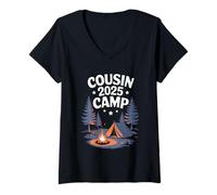 Donna Cousin 2025 Tenda da Campeggio per Famiglie Maglietta con Collo a V