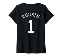 Donna Cousin Team Uniform No. 1 Volleyball Handball Cricket Rugby Maglietta con Collo a V