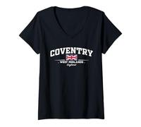 Donna Coventry England Maglietta con Collo a V