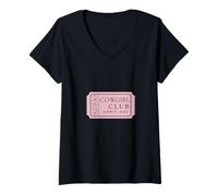 Donna Cowgirl Club/Biglietto Rodeo/Let's Go Cowgirls/Country Maglietta con Collo a V
