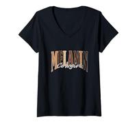 Donna Cowgirl Melanina Maglietta con Collo a V