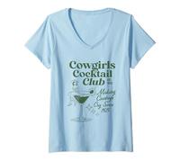 Donna Cowgirls Cocktail Club Fa piangere i Cowboys dal 1925 Maglietta con Collo a V
