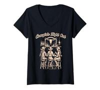 Donna Cowgirls Night out Vintage Nostalgico Country Music Divertente Maglietta con Collo a V