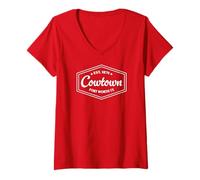 Donna COWTOWN Fort Worth TX Emblem Design est. Fondata nel 1874 Maglietta con Collo a V