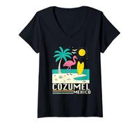 Donna Cozumel Mexico Souvenir Vacanze Viaggi Uomini Donne Promemoria Maglietta con Collo a V