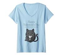 Donna Cozy Mystery Felice San Valentino Partner nel crimine Maglietta con Collo a V