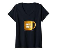 Donna Cozy Up with This November Snug Mug Vibe Maglietta con Collo a V