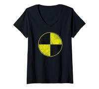 Donna Crash Test Dummy Costume Pretend I'm A Crash Test MANZIO Maglietta con Collo a V