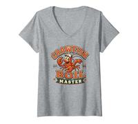 Donna Crawfish Boil Master Funny - Gamberi da Uomo Maglietta con Collo a V
