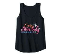 Donna Crazy STEM Lady Funny Scienza E Ingegneria Canotta