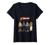 Donna Crazy Taxi Driver Line Up Maglietta con Collo a V