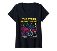 Donna Creation The Stars Are My Ceiling Donna Christian Faith Maglietta con Collo a V