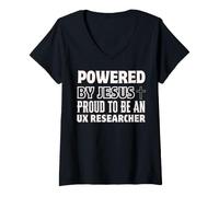 Donna Creato da Jesus Proud per Essere Il ricercatore UX Christian Maglietta con Collo a V