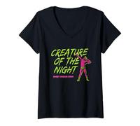Donna Creatura della Notte Rocky Horror Victory Pose Maglietta con Collo a V