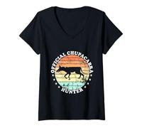 Donna creature mitologiche Officail Chupacabra Hunter Maglietta con Collo a V