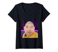 Donna Credito Sociale Eggman Cinese Maglietta con Collo a V