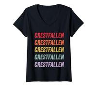Donna Crestfallen Maglietta con Collo a V