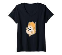 Donna Criceto con Calcio Maglietta con Collo a V