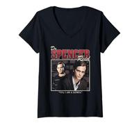 Donna Criminal Minds Dr. Spencer Reid 90's Throwback TV Show Maglietta con Collo a V