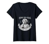 Donna Cristianesimo Cristiano per Uomini Donne Vangelo Cattolico Maglietta con Collo a V