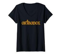 Donna Cristianesimo Ortodosso Ortodosso Orientale Greco Ortodosso Maglietta con Collo a V