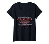 Donna Cristo Gesù Sofferente Servo Filippesi 2 5-7 Isaia 53 Maglietta con Collo a V