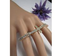 Donna Croce Moda Gioielli Metallo Oro Grande Lungo Alla Anello Uno Misura Stile