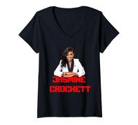 Donna CROCKETT AL GELSOMINO Maglietta con Collo a V