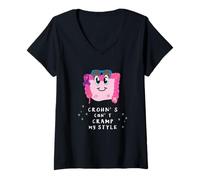 Donna Crohn's Can't Cramp Style, t-Shirt per Bambini con Nastro Viola Maglietta con Collo a V