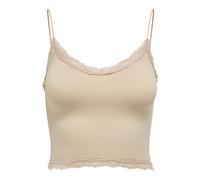 Donna Cropped-Top - Onlvicky Lacci Seamless Ritagliato Top, Canottierina, Pizzo