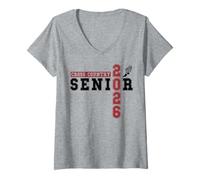 Donna Cross Country Senior Night XC Senior 2026 Laurea 90 Maglietta con Collo a V