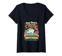Donna Cruise Group Training Flamingo Viaggio Joke Maglietta con Collo a V