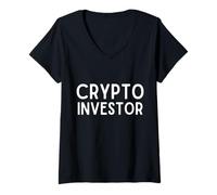 Donna Crypto Investor - Cryptocurrency Trading/Crypto Investing Maglietta con Collo a V