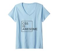 Donna CSS è Un Fantastico Programmatore sviluppatore di Software Nerd Geek Maglietta con Collo a V