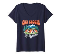Donna Cub Scouts: It's in Tents! Funny Camping & Outdoor Scouting Maglietta con Collo a V