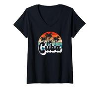 Donna Cuba Maglietta con Collo a V