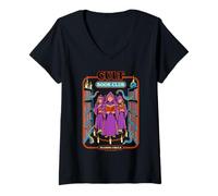 Donna Cult Book Club Sci Hi Horror Retro Vintage Funny Adult Humor Maglietta con Collo a V